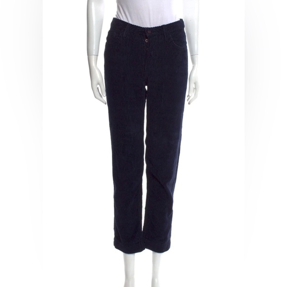 GRLFRND Helena Straight Leg Cropped Corduroy Pant Midnight Train size 25 - Picture 2 of 10